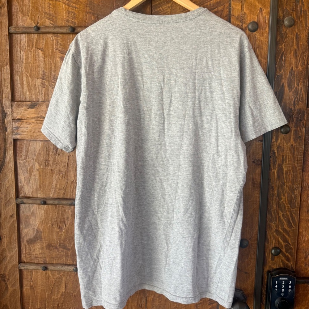 VTG Oakley Mens Graphic T-Shirt XL Regular Fit Heather Grey Distressed Logo Tee - Picture 5 of 5